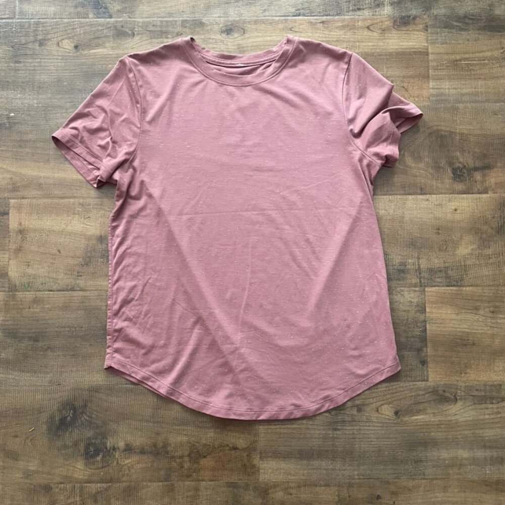 Lululemon Mauve Pink Speckled‎ Short Sleeve Tee Soft Stretch Top
